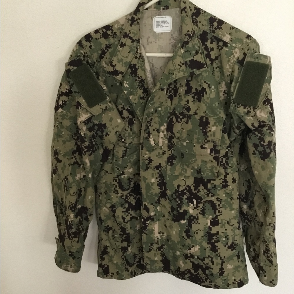 Camouflage Military Jacket US Navy Nwu type iii size small long